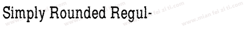 Simply Rounded Regul字体转换